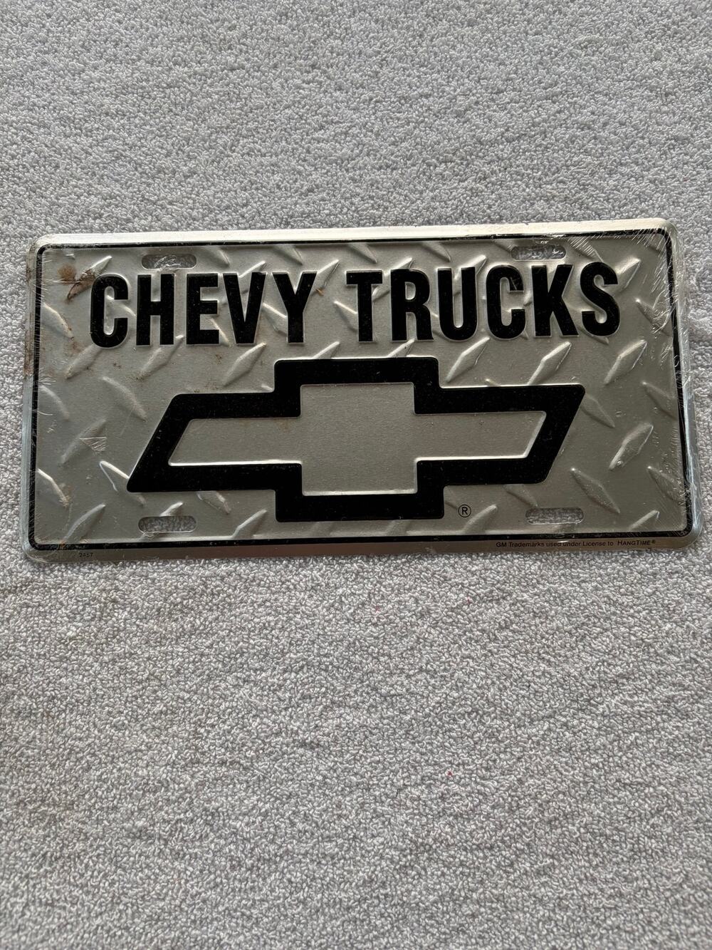 Licensed GM CHEVY CHEVROLET TRUCK BOWTIE EMBOSSED METAL NOVELTY LICENSE PLATE